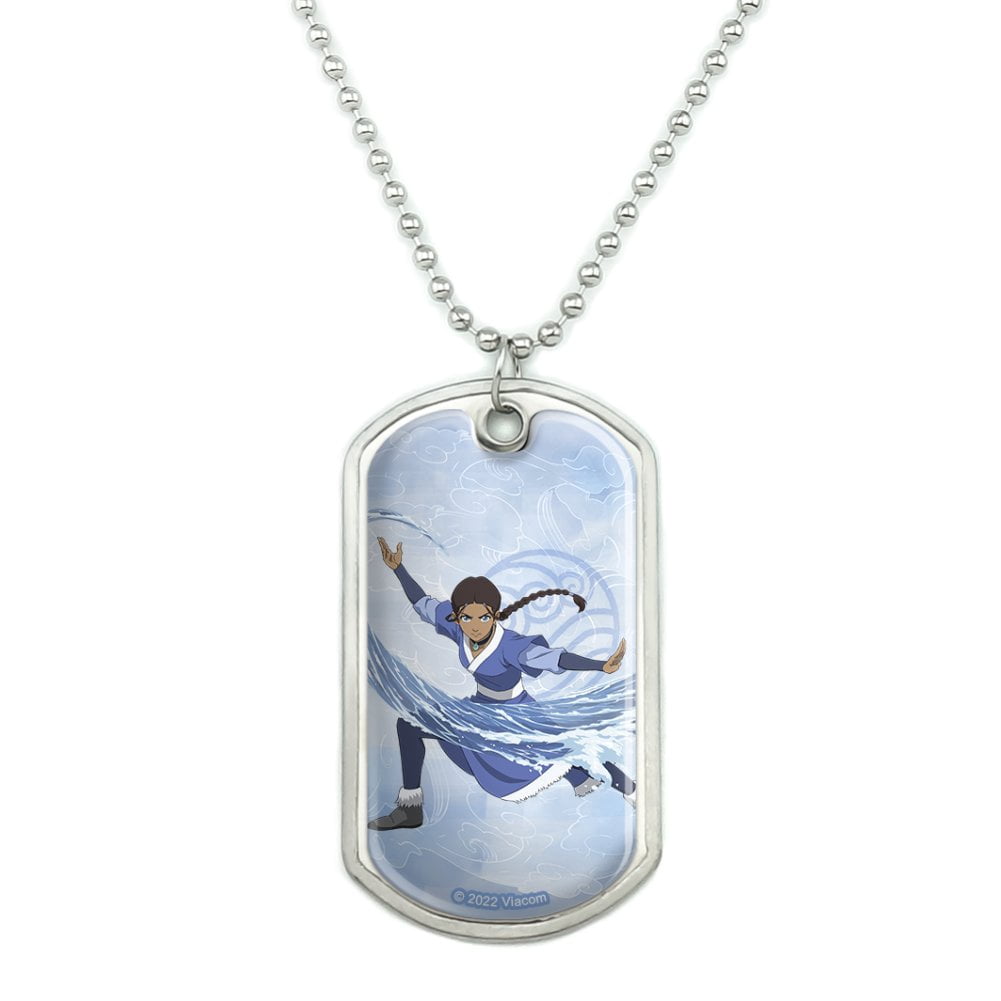 Avatar the Last Airbender Katara Military Dog Tag Pendant Necklace with ...