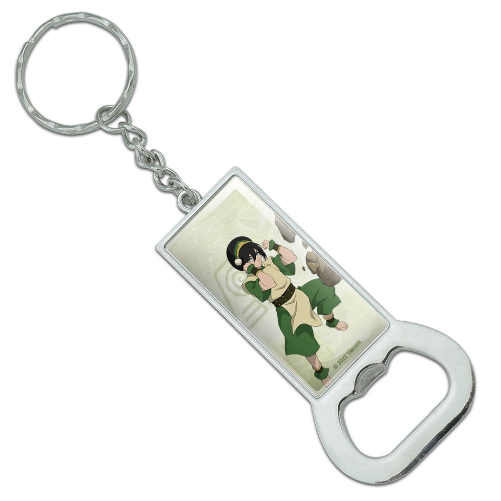 Avatar the Last Airbender Toph Keychain Rectangle Chrome Plated Metal ...