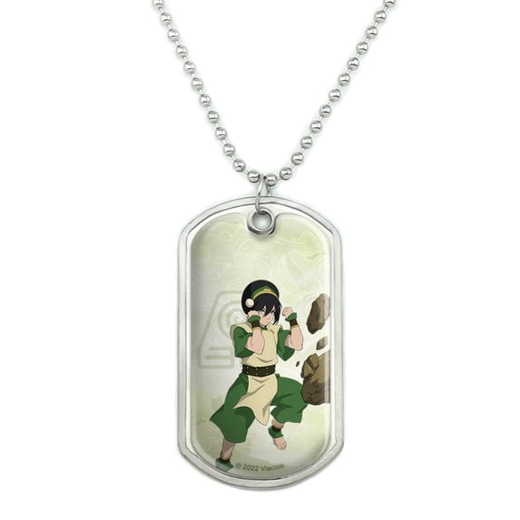 Avatar the Last Airbender Toph Military Dog Tag Pendant Necklace with ...