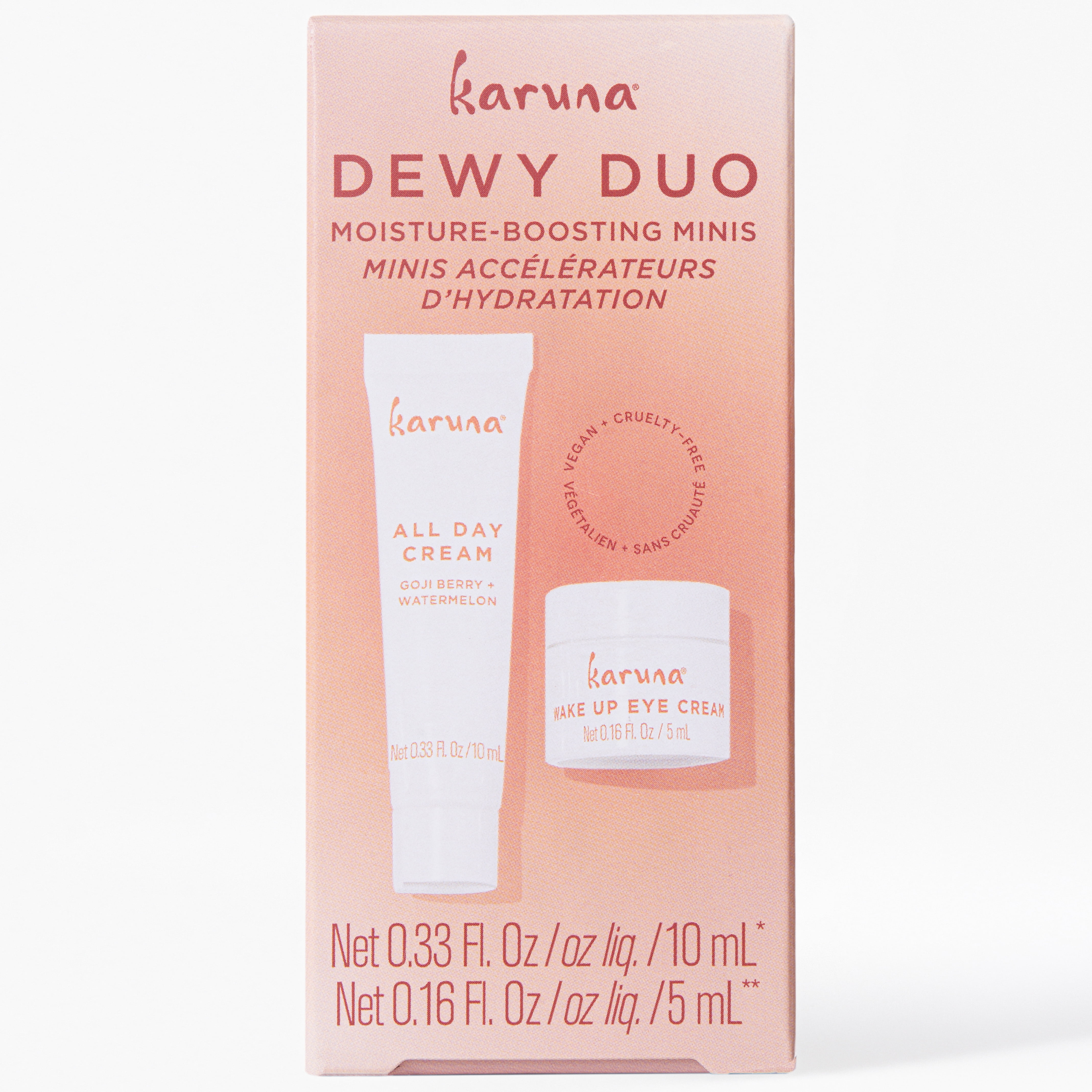 Karuna Dewy Duo Moisture-Boosting Minis Moisturizer & Eye Cream Age-Defying Duo for All Skin Types, Set of 2