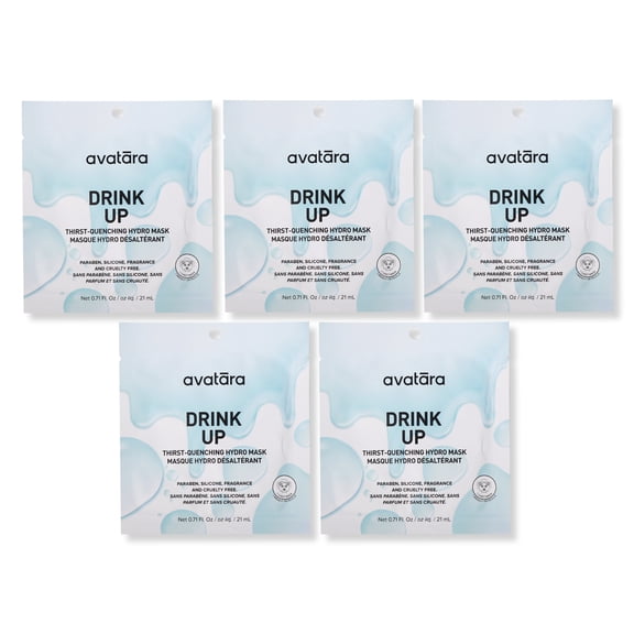 Avatara Drink Up Face Mask, 5 Pack