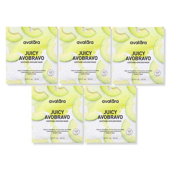 Avatara Juicy Avobravo Face Mask, 5 Pack