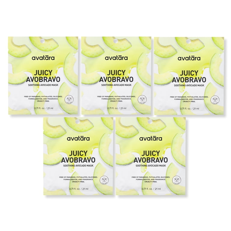 Avatara Juicy Avobravo Soothing Avocado Face Mask 5 PK for All