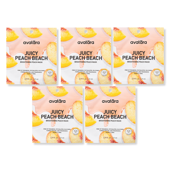 Avatara Juicy Peach Beach Face Mask, 5 Pack