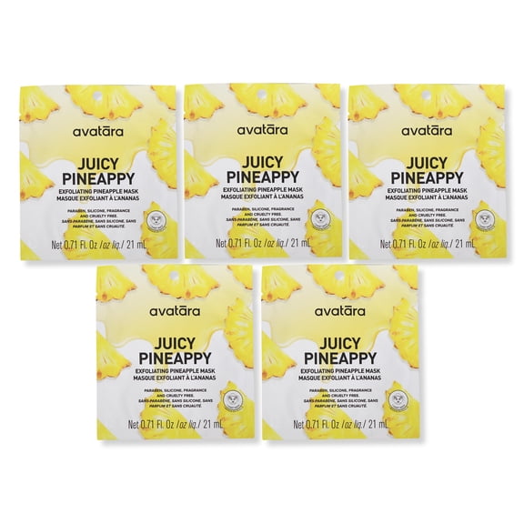 Avatara Juicy Pineappy Face Mask, 5 Pack
