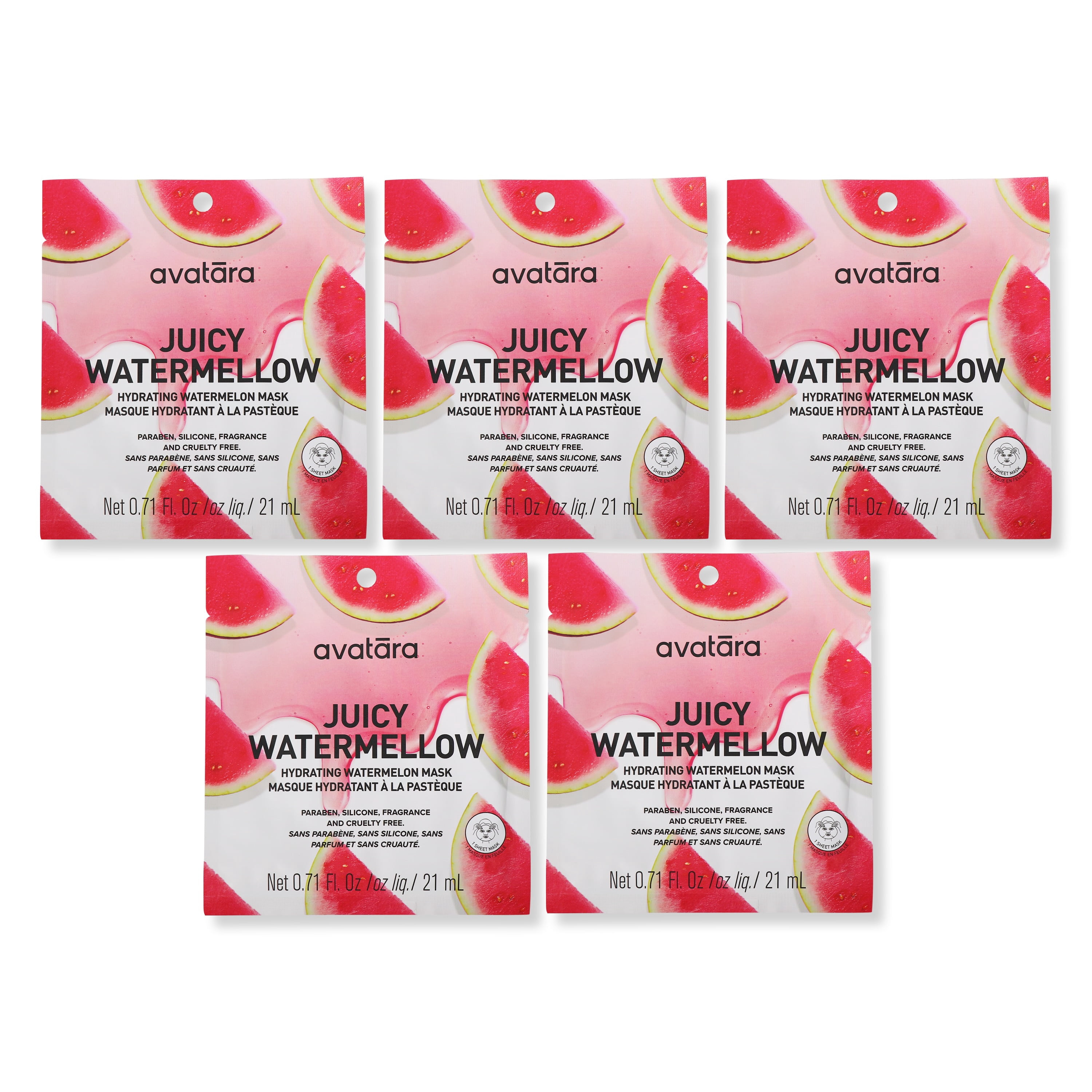 Avatara Juicy Watermellow Hydrating Watermelon Face Masks for All Skin ...