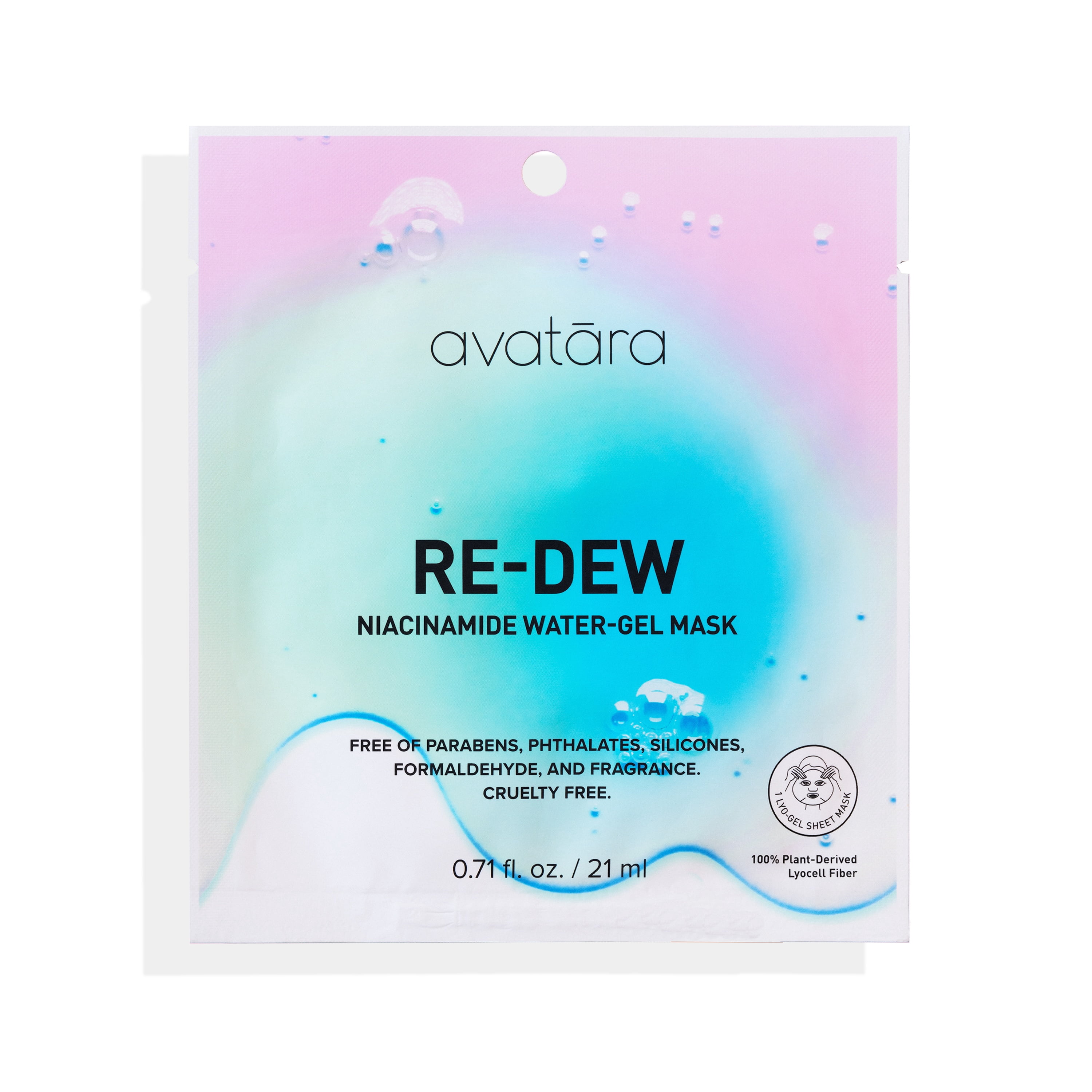 Avatara Re-Dew Soothing Niacinamide Water Gel Face Mask for All Skin Type, 1 Sheet Mask