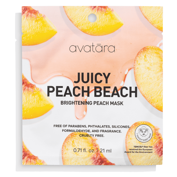 Avatara Peach Beach Face Sheet Mask for All Skin Types