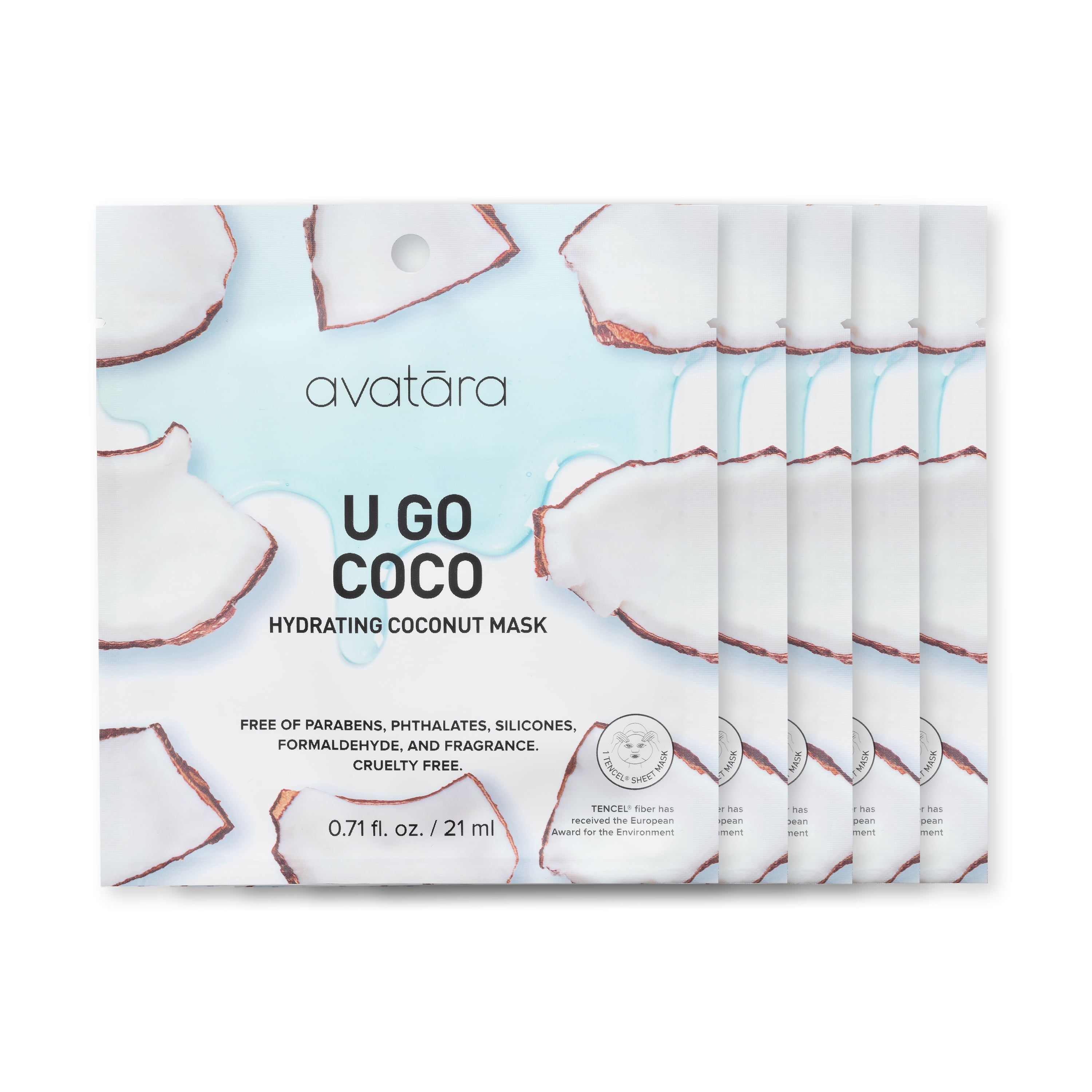 Avatara U Go Coco Face Mask, 5 Pack