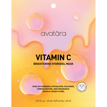 Avatara Vitamin C Brightening Hydrogel Face Mask, for All Skin Types