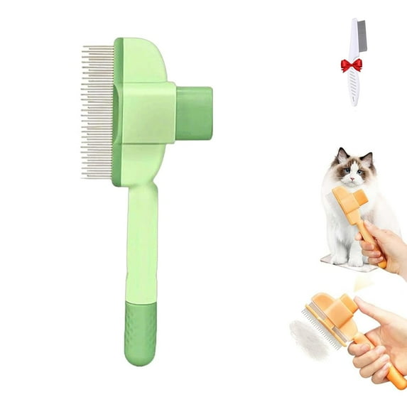 Avatore Zenbrush, Zen Brush for Cats, Zenbrush Cat Comb, Pet Comb for Dogs & Cats, Cat Dog Pet Grooming Brush for Cleaning Shedding Hairs (Green)