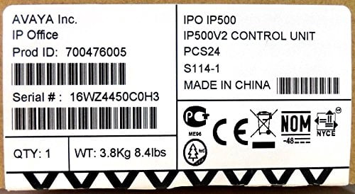 Avaya 700476005 – IP500 V2 Control Unit (Genuine Replacement Part)