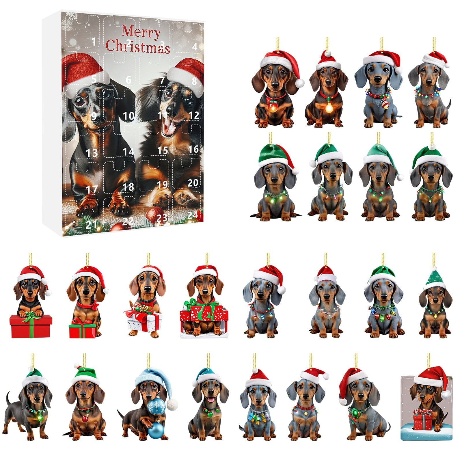 Avdjesfny Christmas Advent Calendar 2024, Dog Advent Calendar, 24 Days ...