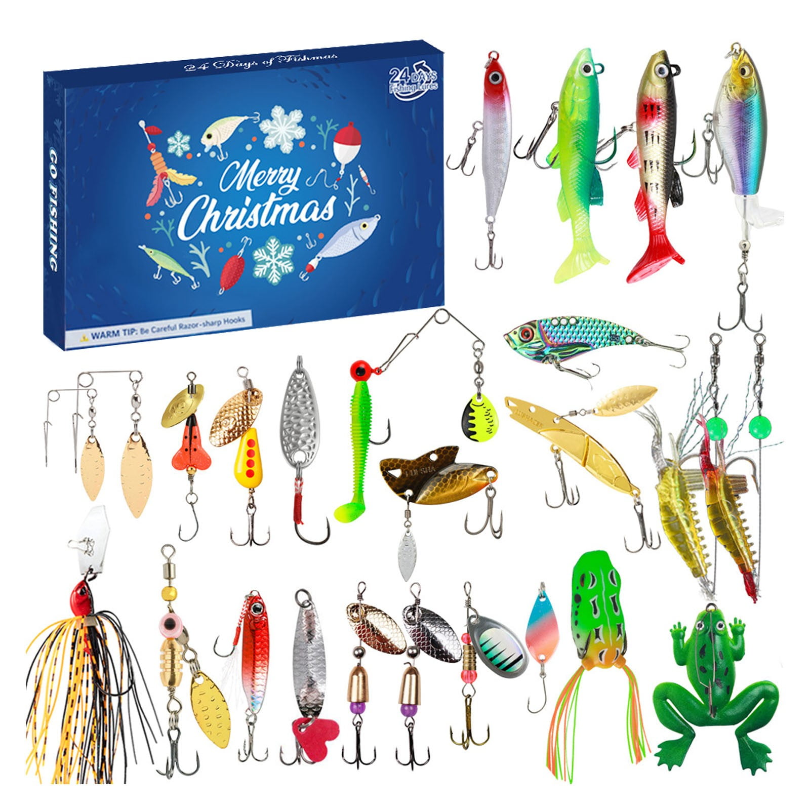 Avdjesfny Fishing Advent Calendar 2024, 24 Days Christmas Countdown of