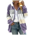thumbnail image 1 of Avdjesfny Fleece Jackets for Women 2024 Winter Sherpa Lined Full Zip Hooded Jacket Plus Size Fuzzy Coats with Pockets S-5XL Warm Heavy weight Sweatshirt, 1 of 3