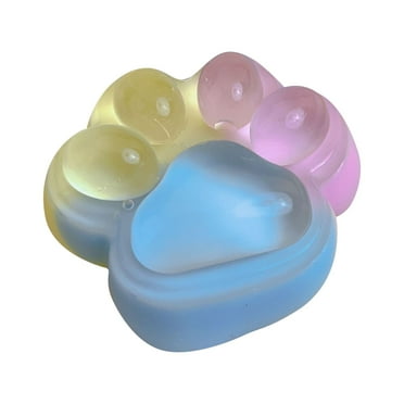 Avdjesfny Handmade Taba Big Cat Paw Silicone Squeeze Toys, Cute Soft Fidget Toys Squeeze Toys for Stress Relief,4 Inches Cat Paw Giant Paw Toys for Anxiety Relaxation