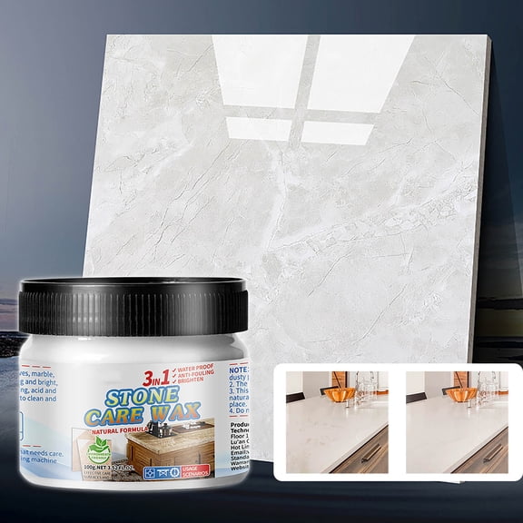 Avdolw 100g3.5 oz Stone Maintenance & Polishing Wax - Enhanced Protection, Deep Cleaning, & Long-Lasting Shine for Ceramic Tiles, Stone Floors, & More