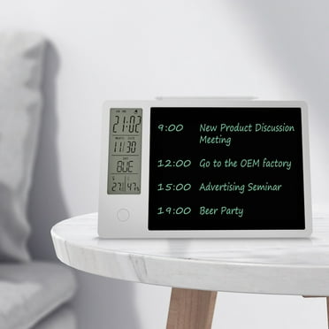 Avdolw 10inch Calendar Temperature and Humidity LCD Writing Tablet with Alarm Clock Function for Home and Office Use