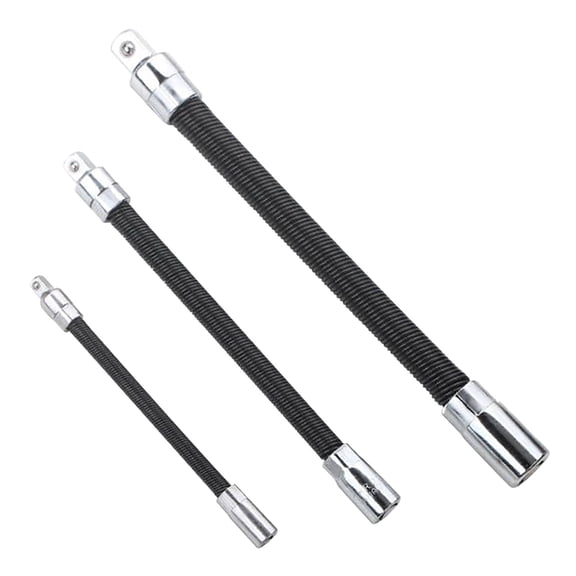 Avdolw 360 Degree Flexible Extension Bar Set, High Torque Spring Steel Wrench Adapter, 1/4, 3/8, 1/ Drive Sizes, Heavy Duty Socket Retention for Automotive Repair and Maintenance,Multicolor