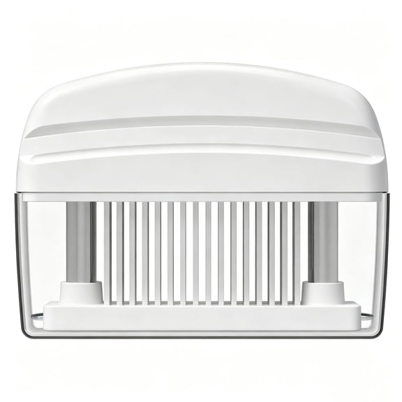 Avdolw 48 - Prong Stainless Steel Meat Tenderizer Tool for Beef, Pork, Chicken, and Lamb - Enhances Marinade Absorption and Reduces Cooking Time with Comfortable Grip and Safety Cover,White