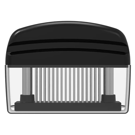 Avdolw 48 - Prong Stainless Steel Meat Tenderizer Tool for Beef, Pork, Chicken, and Lamb - Enhances Marinade Absorption and Reduces Cooking Time with Comfortable Grip and Safety Cover,Black