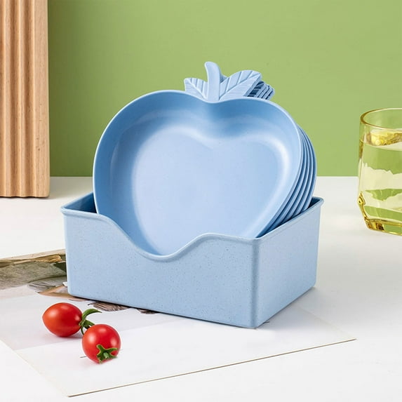 Avdolw 5 Pcs Cutlery Set with Food Tray - Versatile Plates for Restaurants, Dining Halls, and Food Shops - Space Saving and Easy to Clean