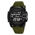 thumbnail image 1 of Avdolw 50m Waterproof Outdoor Sports Digital Watch, luminous alarm timing silicone strap unisex shockproof fitness daily wristwatch,Army Green, 1 of 5