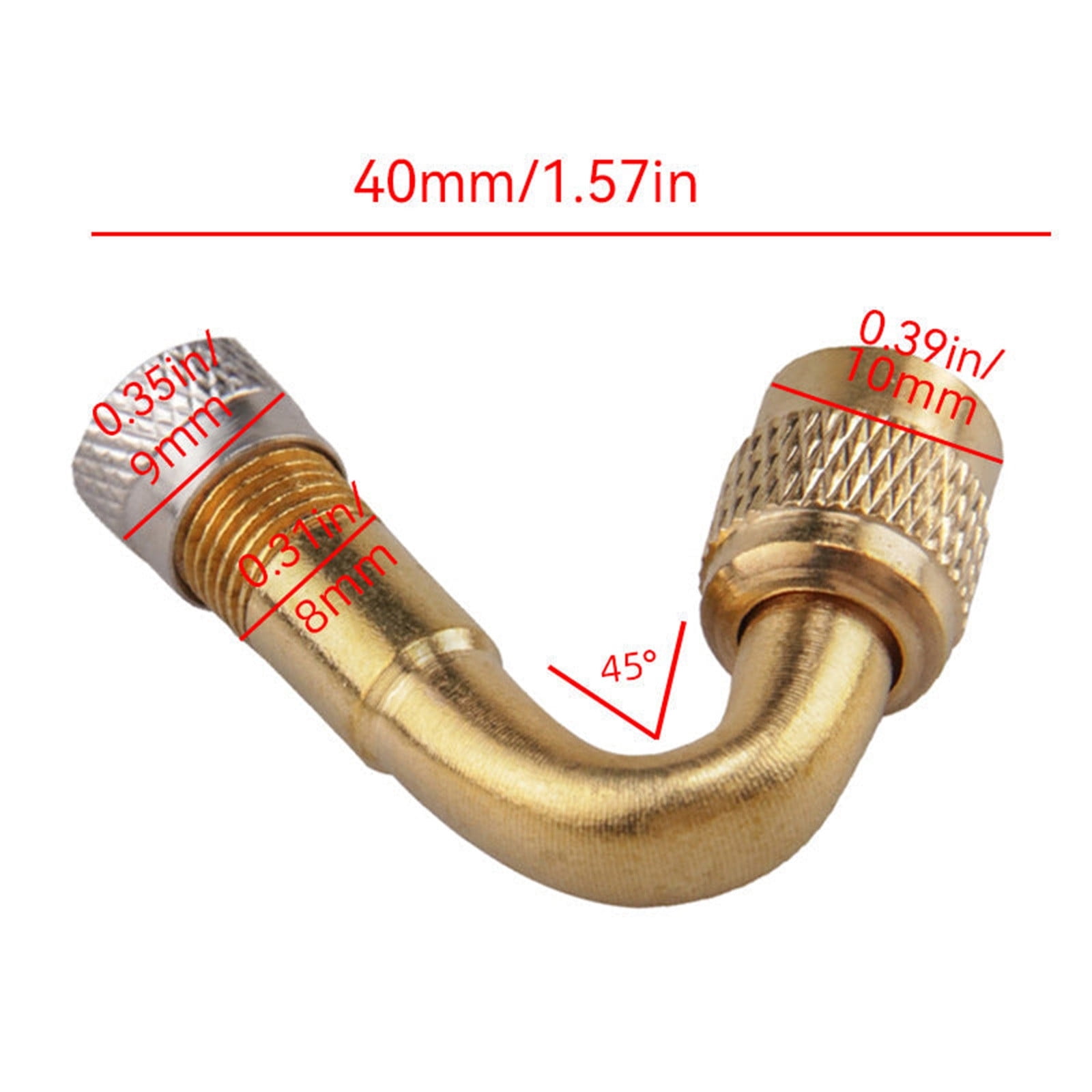Avdolw 90 Degree Brass Tire Valve Extension Compatible with Passenger