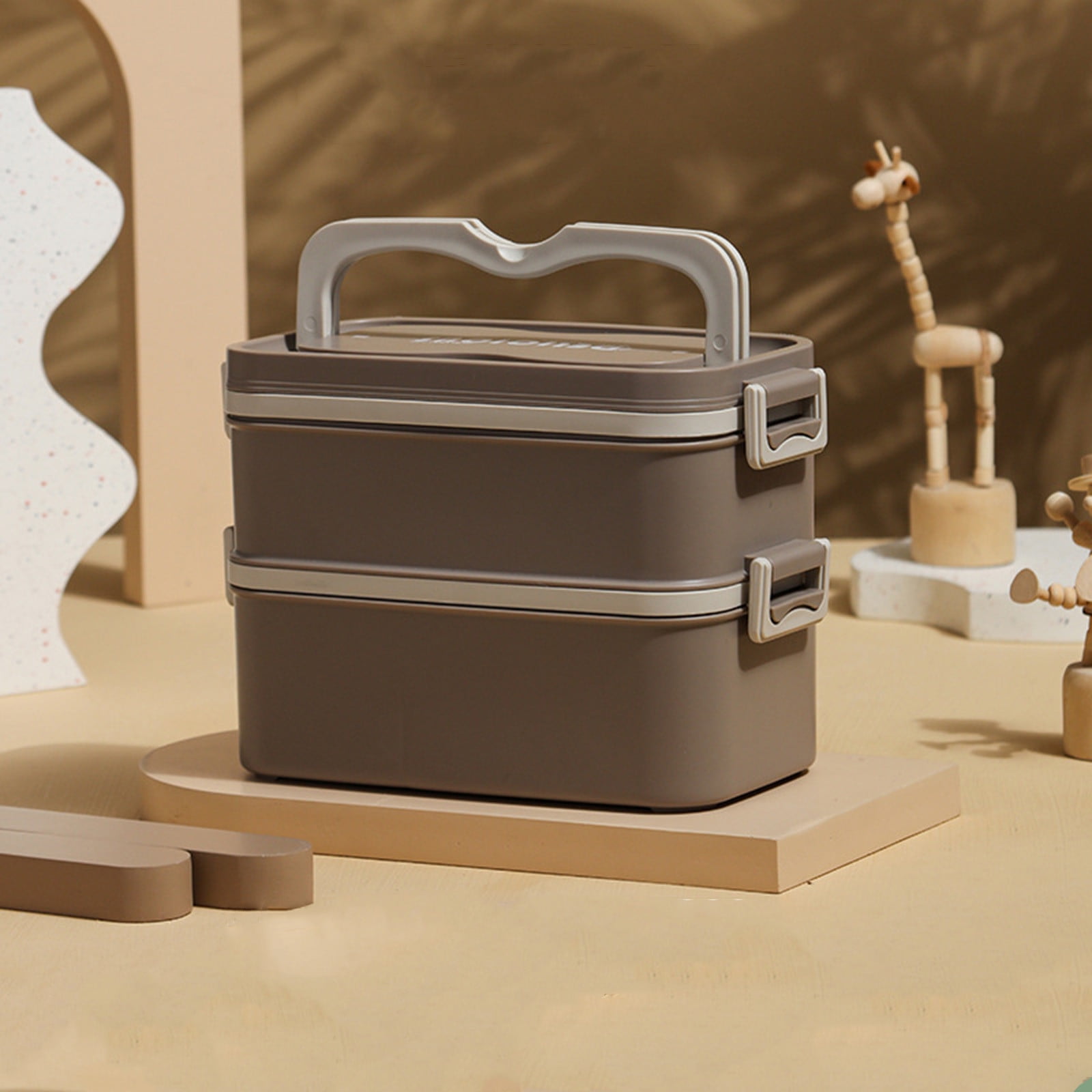 Avdolw Adult Lunch Box, Stackable 2 Layer 304 Stainless Steel Lunch