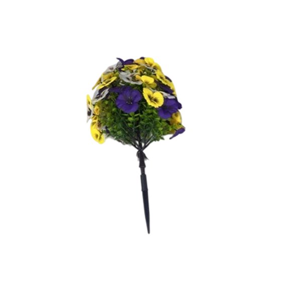 Avdolw Artificial Pansy Shrubs for Outdoor Decor – Realistic, Long-Lasting, Reusable Greenery for Garden, Patio, and Terrace Enhancement (Multicolor)