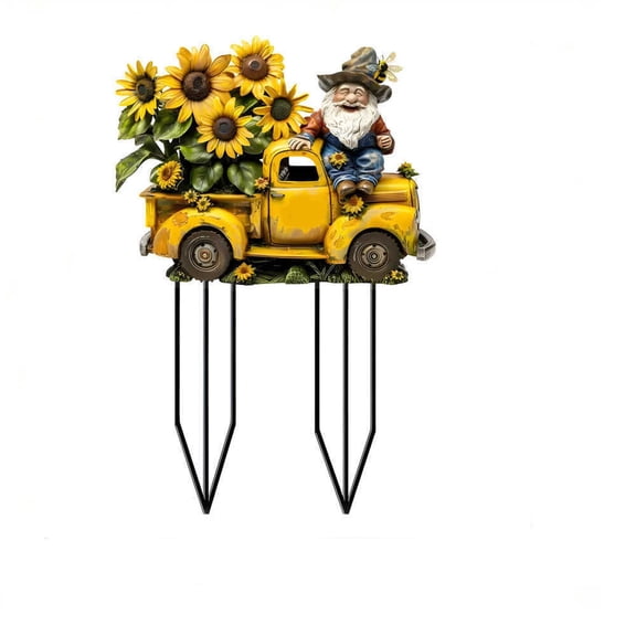 Avdolw Bee Dwarf Truck Garden Outdoor Decor Resin Iron Planter for Succulents Plants Floral Arrangements Waterproof Rust Proof Long Term Outdoor Use Garden Landscaping Commercial Spaces,Multicolor