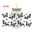 thumbnail image 1 of Avdolw Butterfly Iced Coffee Glass Beer Can Glass Color Changing Pastel Swallowtail Butterflies Art Glass Mug Present with Lid Drinking Straw Spring Mother's Day Gifts for Her, 1 of 2