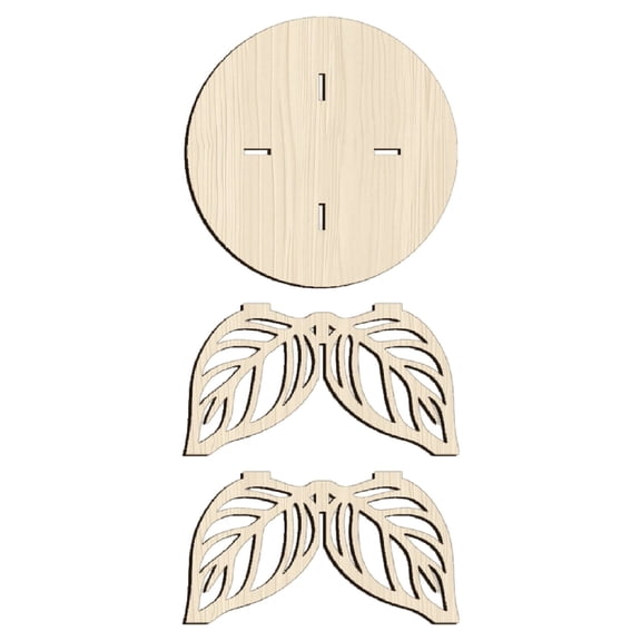 Avdolw Circular Wooden Plant Support Frame - Stylish Tabletop Decoration for Home and Office Indoor Garden Display (A)