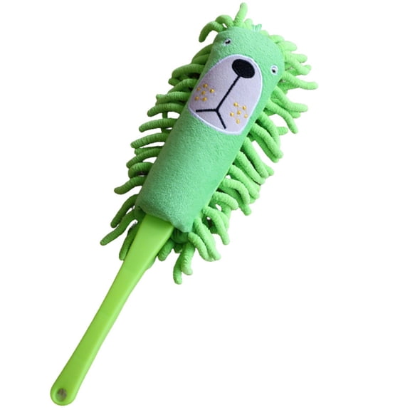 Avdolw Cute Cartoon Duster Cleaning Brush Soft material and comfortable grip lightweight hanging design effectively cleans dust on home furniture for daily use,Green