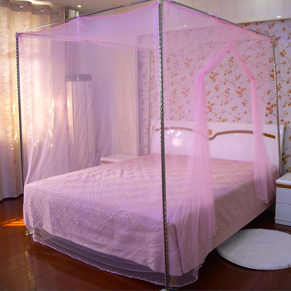 Avdolw Decorative Bed Mosquito Net with Side Opening - Polyester Mesh for Indoor & Outdoor Use, Purple,78.74x70.86x64.96