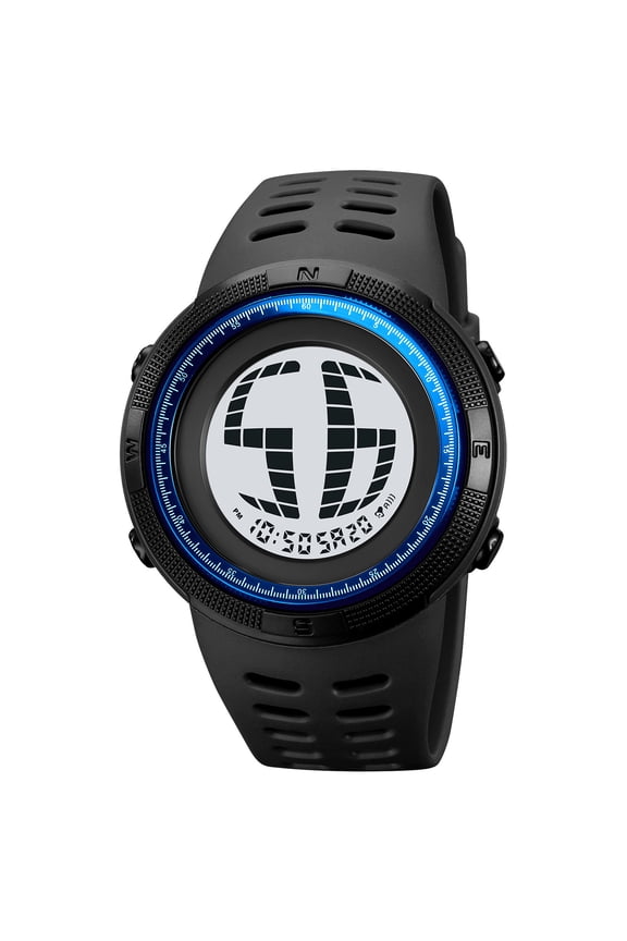 Digital Waterproof Electronic Watch Multifunctional Sports Timepiece Built with Water Resistant ABS Case TPU Strap and Bright EL Backlight for Outdoor Activities and Daily Wear,Multicolor