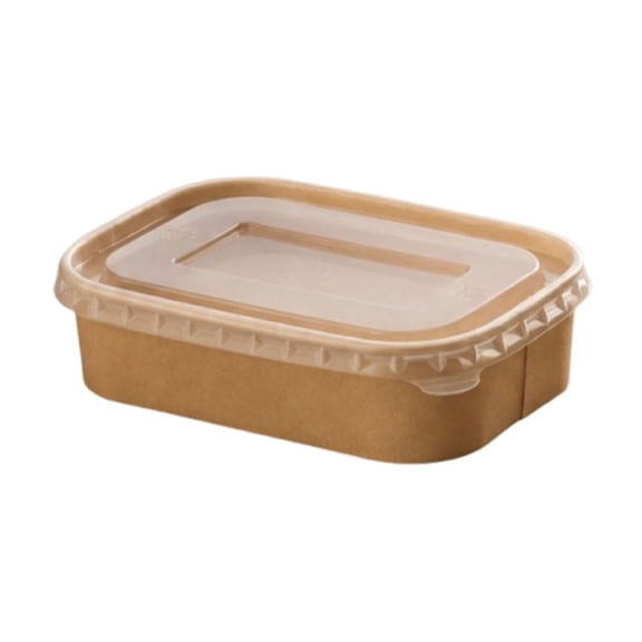 Avdolw Disposable Kraft Paper Takeout Lunch Box Thickened Rectangular Container with Secure Lid for Restaurant Meal Prep Picnics Eco Friendly Convenient Leak Resistant Food Packaging,Yellow