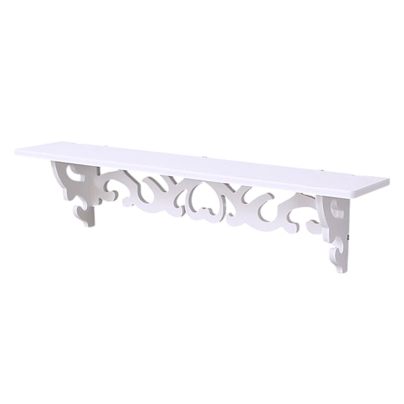 Avdolw No Drill PVC Floating Shelves Wall Mount Display Shelf for Living Room Kitchen Office Versatile Multi Layer Storage Solution Ideal for Plants Collectibles Home Decor,White