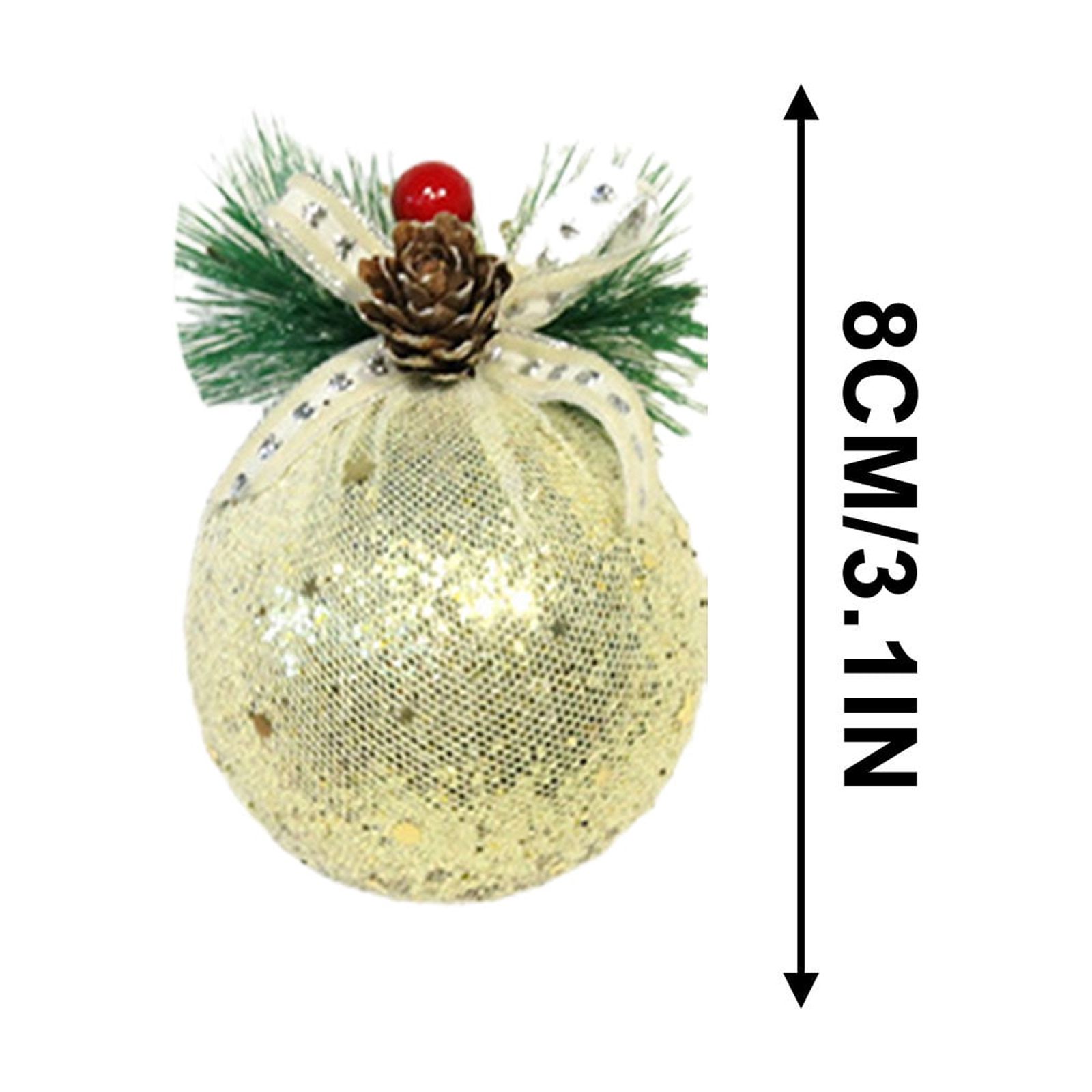 Avdolw Featuring 6 Exquisite Flocked Christmas Ornaments Elegant Tree