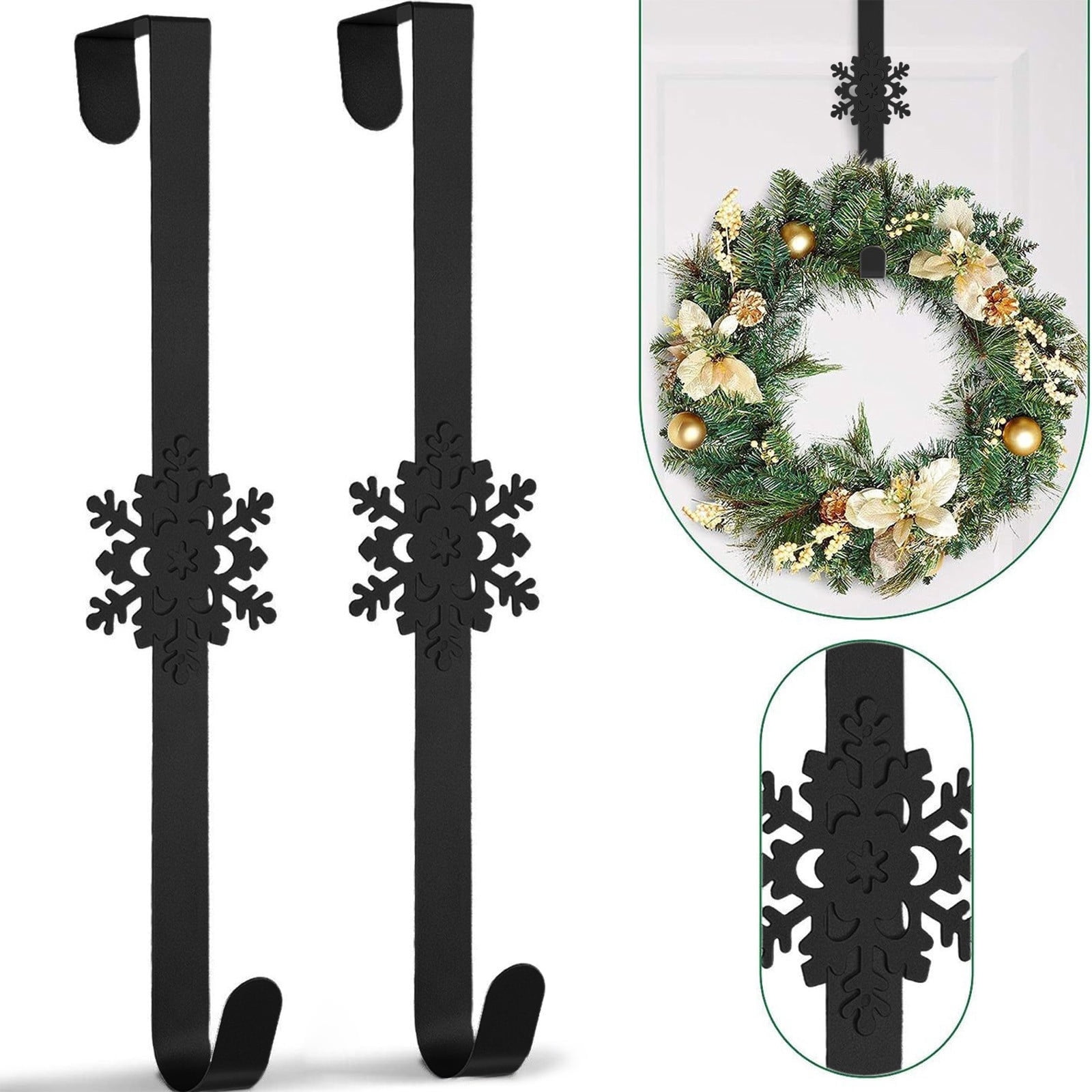 Avdolw Gold Metal Door Wreath Hanger - Single Hook for Christmas ...