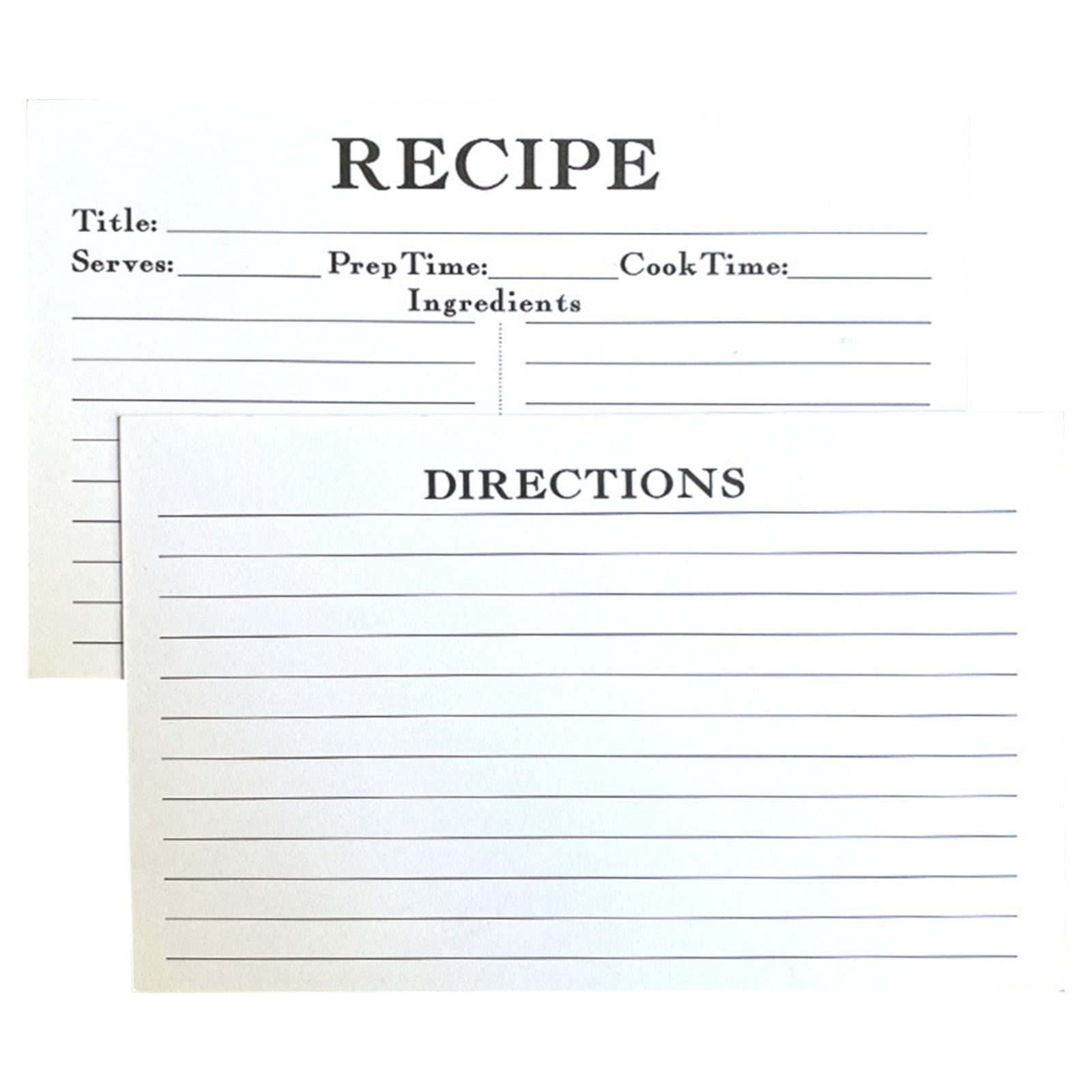 Avdolw Gourmet Recipe Card Food Ingredient Record 50 Pack, Art Paper