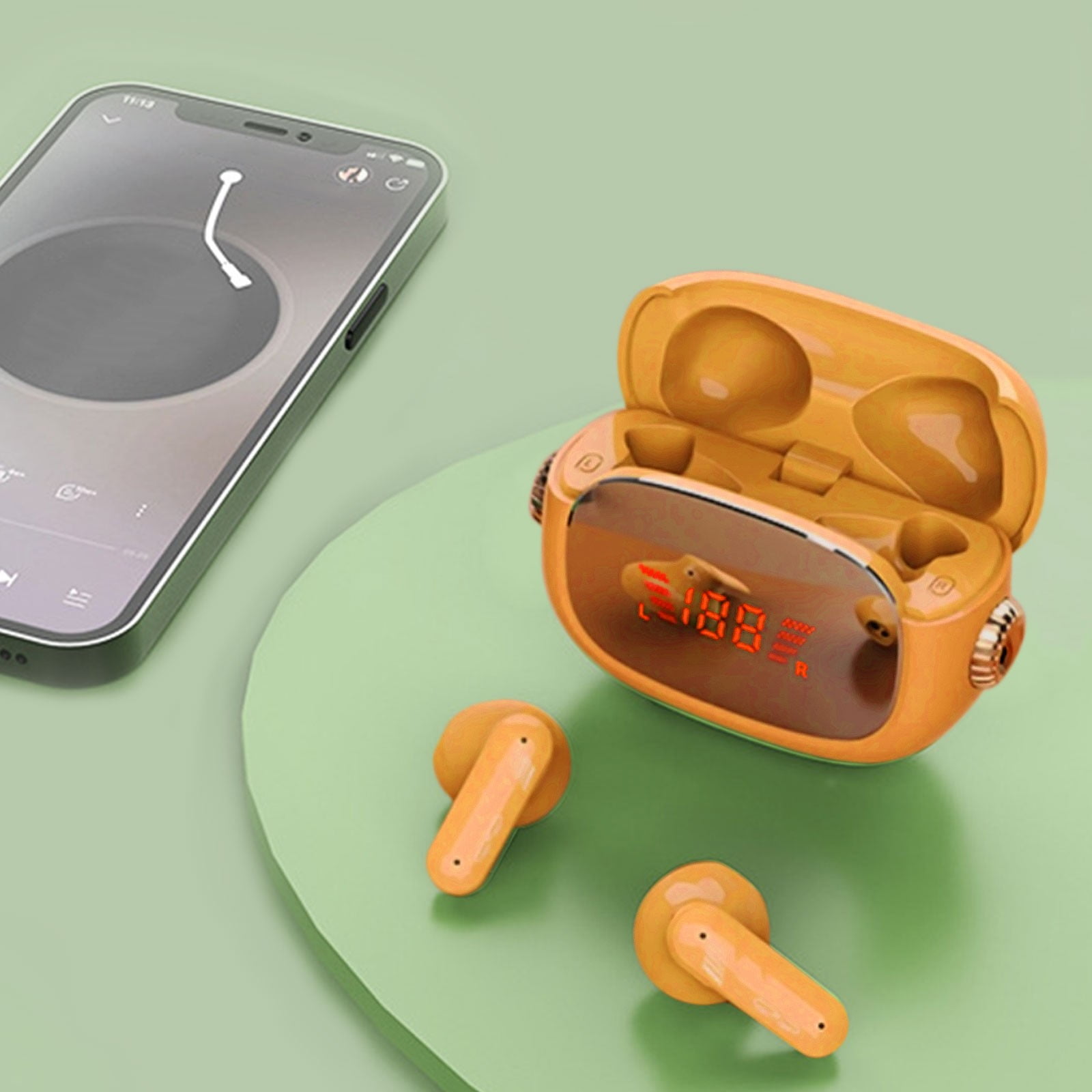 Avdolw HighDefinition Touch Bluetooth Headphones with LED Display and