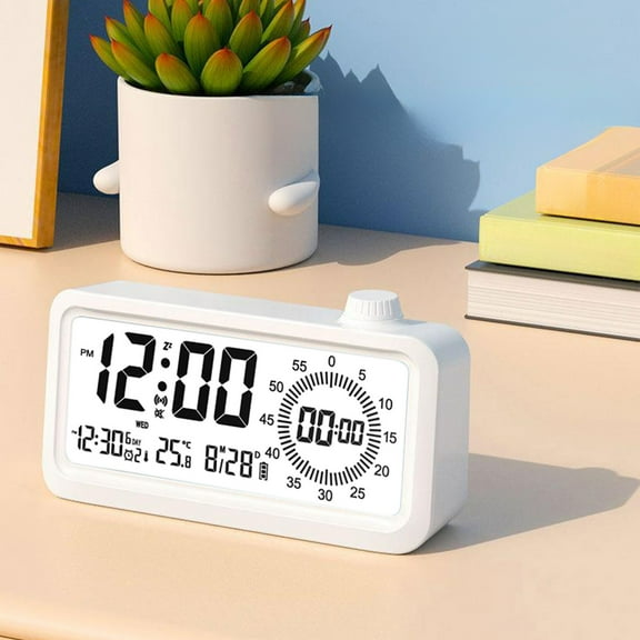 Avdolw Large LED Display Alarm Clock for Bedrooms - 3-Dimmer, Battery Backup, Ideal for Kids, Elderly & Heavy Sleepers with Snooze Function
