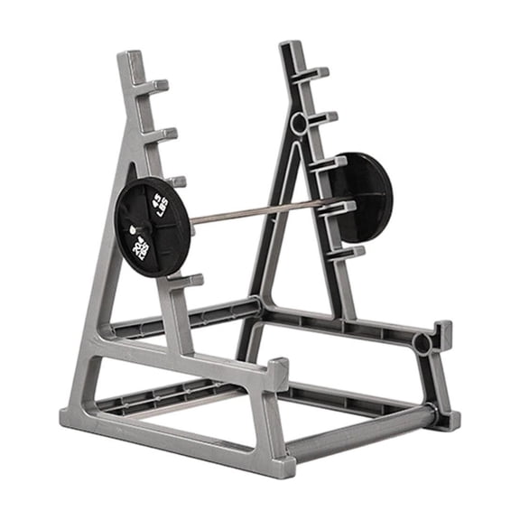 Avdolw Mini Barbell Pen Holder, Fitness Theme Plastic Desk Organizer, Compact Stationery Rack for Office Home Desktop Decor Storage,Gray