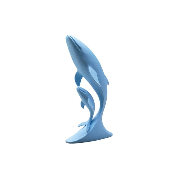 Avdolw Nautical Baby Resin Figurine Elegant Tabletop Statue Exquisite Home Decoration for Living Room Office Bathroom Nice Present for Family and Friends,Light Blue
