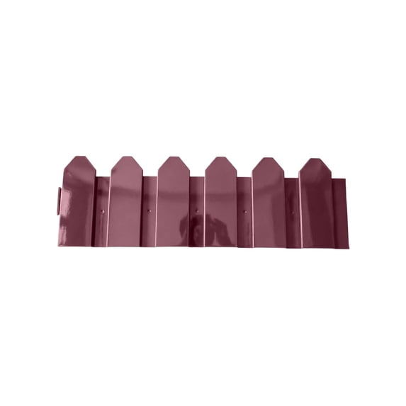 Avdolw Plastic Garden Fence Edging - Decorative Picket Fence for Lawns and Flowerbeds, Durable Modular Design for Outdoor Spaces, Easy Installation and Maintenance,Red