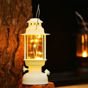 Avdolw Portable LED Candle Lantern - Realistic Flame Effect, Battery Operated for Outdoor Camping & Festivals, White (13x6x6 cm)