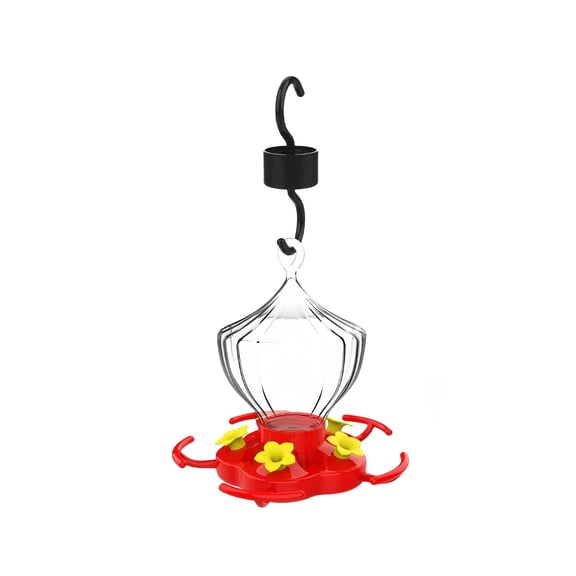 Avdolw Pumpkin Model Hummingbird Feeder with Ant - Proof Hook - Durable Outdoor Feeding Station for Birds, Charming Pumpkin Design, Easy to Use and Clean, Stable Hanging System,Red