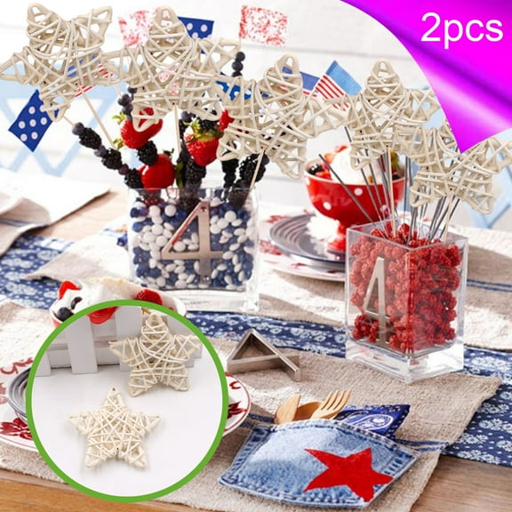 Avdolw Rattan Woven Star Vase Decorative Pendant Pet Toy - 2 Piece Wicker Balls for Home Decor, Wedding, Christmas, and Party Decorations