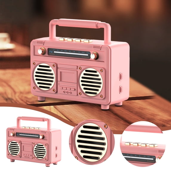 Avdolw Retro Bluetooth Speaker with USB and Radio: Portable Mini Sound System for Outdoor and Gift Giving